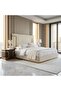 Chandni King Bed 180x200 Cm Upholstered - Beige & Gold - 2