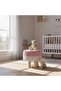 Milan Cable Knit Kids Foot Stool 30x29cm -pink
