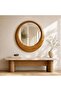 Khaleya Mango Wood Oval Wall Mirror 121x121cm - Brown