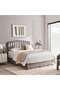 ANNA QUEEN BED VELVET GREY 160X200 CM