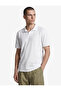 Cotton Short Sleeve Regular Fit Pique Fabric Polo Collar T-Shirt - 2