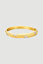 Star Detailed Handcuff Bracelet - Gold