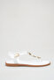 White Women's Shell Detailed Comfortable Flip-Flop Sandals Olive Soft Sole Comfortable Ergonomic - 4