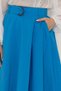 Solid Pleated Midi Skirt