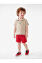 Elastic Waist Button Detailed Cotton Shorts - 2
