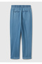 Women's Light Blue 100% Cotton Elastic Waist Shamre Trousers - 4