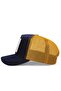 Number 7 Logo Navy Blue-Yellow Trucker Hat - 4