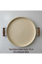 Metal Tray with Wooden Handle 50 cm Round Breakfast Tea Coffee Presentation Tray - 2