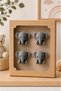 Set of 4 Children's Room Wardrobe Drawer Handles with Elephant Figures - Modern Stylish Dresser Handles (with Screws) - 5