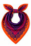 Orange patterned colorful modal women's scarf bandana 50x50 cm standard size hair neck bag accessory