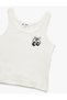 Cotton U-Neck Cherry Embroidery Camisole Sleeveless Blouse - 5