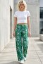 Comfortable Fit High Waist Wide-Leg Viscose Mix Women's Trousers - 5