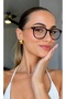 Square Rectangle Metal Transparent Women Men Unisex Blue Light Protection Screen Goggles Glasses