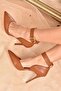 Tan Women's Heeled Shoes K654073309 - 3