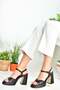 Black Platform Heeled Women's Shoes M404100109 - 6