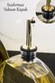 2-Piece Luxury 500 ml Oil Pot with Wooden Stand Gold Cover Glass Oil Pot Olive Oil Sunflower Oil Sauce Bowl Vinegar Bowl - 4