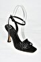 S569815704 Black Fabric Heeled Evening Dress Shoes - 4