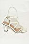 S 997441009   White Thick Heeled Women's Shoes - 6