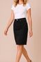 High Waist Denim Skirt for Women – Midi Length Denim Skirt with Back Slit, Casual & Office Stylish