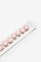 Pack of 10 Girls' Hair Clips with Pink Daisy Figures - 3