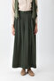 Pleated Wide Leg Trousers Khaki - 2