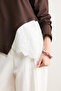 Cotton Lace Detailed T-Shirt Bitter Coffee - 5