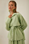 Windbreaker Linen Skirt Set Light Green - 5