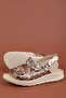 Genuine Leather Special Comfortable Sandals for Bone Protrusions Irm.80 Beige Croco - 3