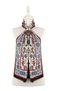 Black Lilies Pattern Voile Silk Scarf - 2