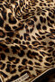 Eșarfă din mătase din twill cu model leopard - 2