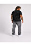 Men's Large Size Crew Neck T-Shirt with Pocket 26145 Black - 4