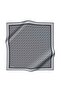 100% Twill Silk Letter Pattern Gray - Black Color 90X90 Scarf Planting Shape: Hand Sewing - 6