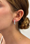 Steel Baguette Hoop Vela Earrings - 2