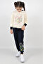 Gardens Needs Bees Printed Hooded Bottom Top Girl's Tracksuit Set - 3
