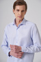 Men's A.Blue Polyester Trend Slim Fit Full Italian Collar Shirt - 2
