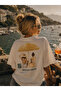 قصة فضفاضة 100% قطن مطبوع تي شيرت Whatever Forever Ecru - 2
