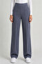 Anthracite High Waist Women's Palazzo Trousers with Pockets