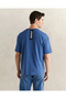 Men's Blue Short Sleeve T-Shirt - 2