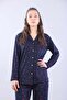 3306 Milan Soft Shirt Collar Long Sleeve Long Bottom Pajama Set - 2