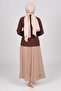 Jacket and Skirt Tulle Suit Brown 19151 - 5