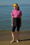 Short Sleeve Semi-Closed Hijab Swimsuit with Front Cover Black03 R5303 - 2