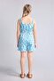 100% Cotton Floral Strap Jumpsuit for Girls B4814A826Hs - 4