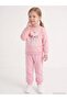 Floral Printed Tracksuit Set for 2-5 Years Old - Beige 3-4 Years Old