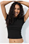 Basic dar kesim t-shirt - 4