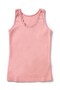 Girl's 100% Cotton Undershirt with Ribbed Thick Straps and Lace Detail, Special Flexible Fit (8018)