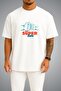 Oversize Father's Day Super Dad Chest Printed Unisex T-Shirt