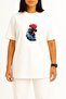 Oversized Glasses Cool Roaster Chest Printed Unisex T-Shirt - 2