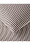 Tattersall Yarn-Dyed Single Bed Sheet Duvet Cover Set 160X220 cm Brown - 5