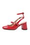 Inessa Red Color Open Back Women's Heeled Shoes - 6