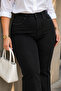 - Women's Plus Size Flared High Waist Skinny Fit Stretch Fabric Trousers C628 - 3